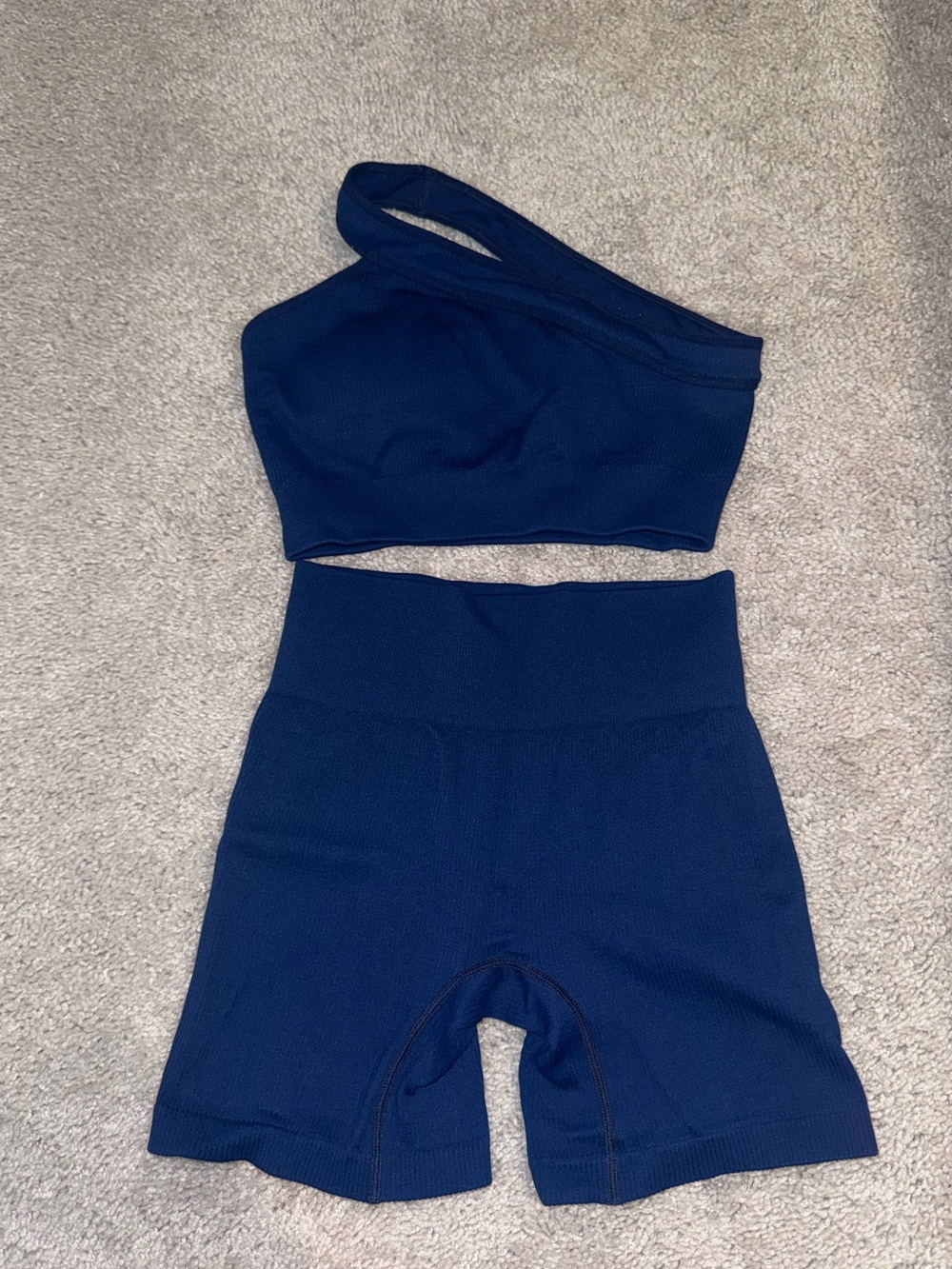 High-Waist Navy Blue workout set